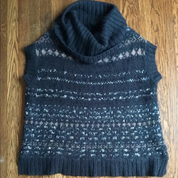 Free People Snow Bunny sweater cowl M fair isle - Picture 3 of 4
